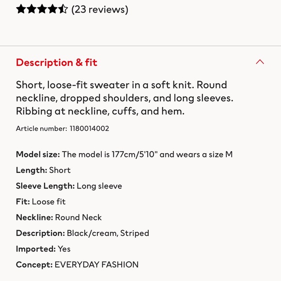 NWT Black and White Cropped Sweater - Picture 6 of 8